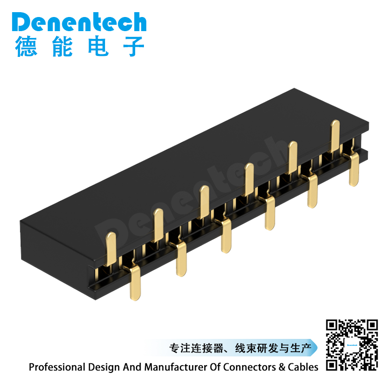Denentech professional factory 1.27MM  H4.3mm single row straight SMT female header